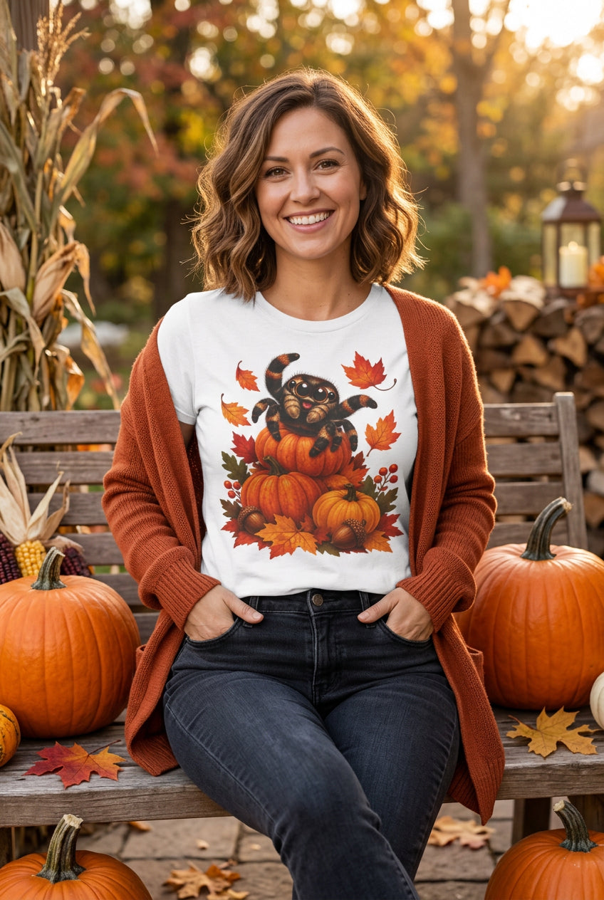 Unisex Spooky Jumping Spider T-Shirt – Hand Home Making